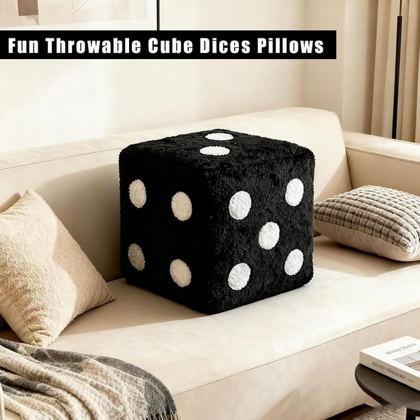 Generic Oreiller Cubique en Peluche Confortable avec Gros Dés, pour la Décoration du canapé de la Maison, Jouet Mignon pour Fête D'anniversaire, 20cm/7,9 Pouces (rouge