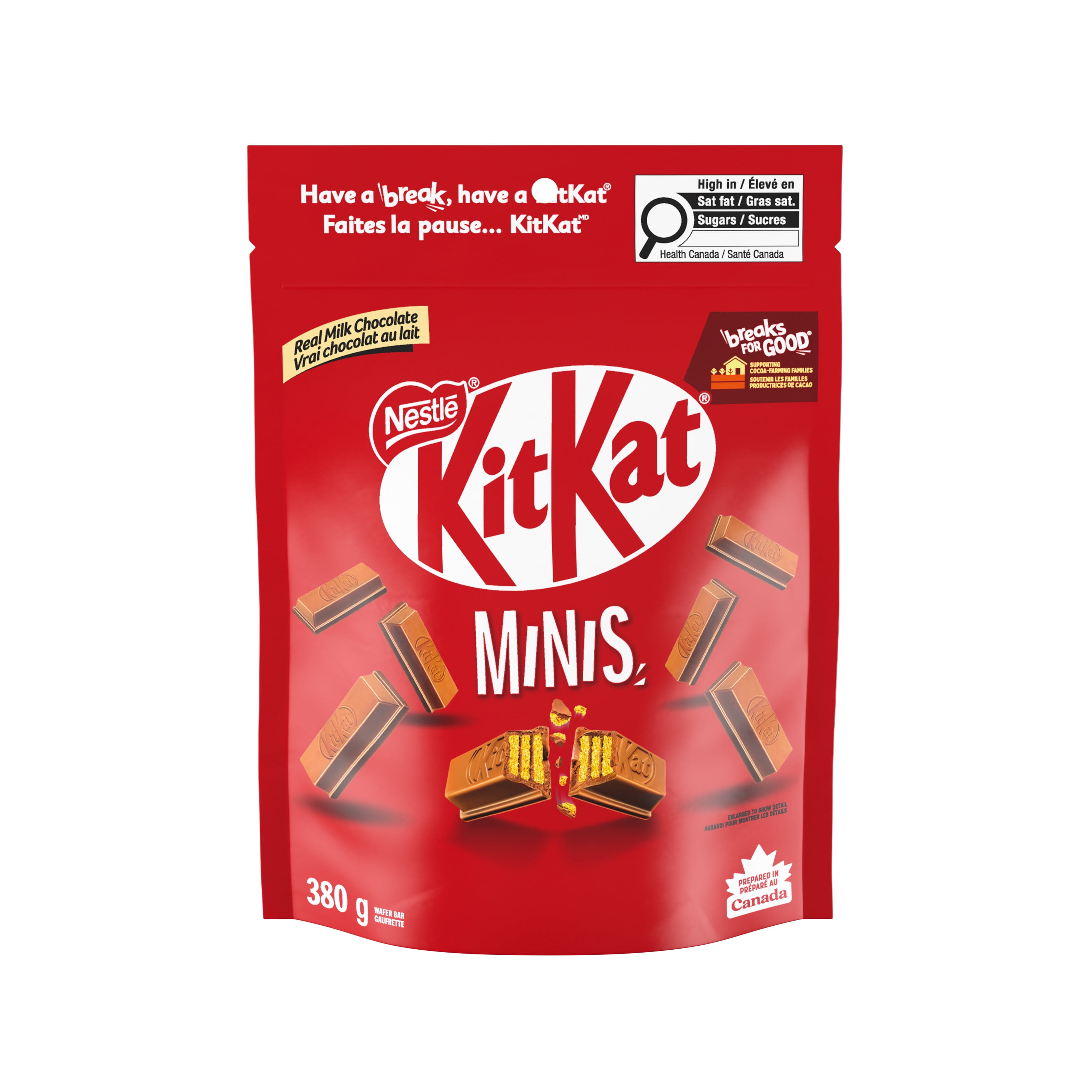 KITKAT Minis, Crisp Wafers in Smooth Milk Chocolate, Prepared in Canada