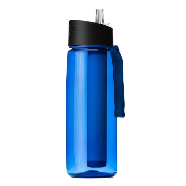 Graflsoa Bouteille de Filtration d'Eau d'Extérieur Bleu Foncé avec Capacité de 650 ml pour le Camping et la Randonnée
