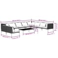 thumbnail image 4 of vidaXL 11 Piece Garden Lounge Set with Cushions Poly Rattan Dark Grey, 4 of 5