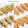 thumbnail image 4 of Ensemble de 4 Supports à Tacos en Acier Inoxydable, Support à Tacos, Plateau, Assiettes pour Tenir des Hot-Dogs en Coquille Dure, Chaque Support à Tacos Peut Contenir 4 à 5 Tacos, Va au Lave-Vaisselle, 4 of 8