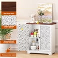 thumbnail image 3 of Modern Buffet Sideboard Cabinet with Drawer & Patterned Doors – Lockable Storage for Entryway, Kitchen, or Living Room, 3 of 6