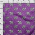 thumbnail image 2 of oneOone Viscose Jersey Fabric Elephant Block Print Fabric BTY 60 Inch Wide, 2 of 5