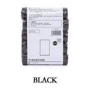 5 Rolls 1 pack 100Pcs Household Disposable Trash Pouch Kitchen Storage Garbage Bags Cleaning Waste Bag Plastic Bag,black