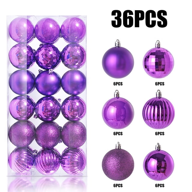 Meitianfacai 36PCS Christmas Xmas Tree Ball Bauble Hanging Home Party Ornament Decor 3CM