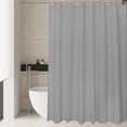 thumbnail image 1 of Maplenight Solid Color Shower Curtain Liner 79 x 71 Inch Waterproof Fabric Bathroom Curtain With Hooks Simple Modern Design For Tub Toilet Closet Polyester Washable Extra Long Gray, 1 of 6