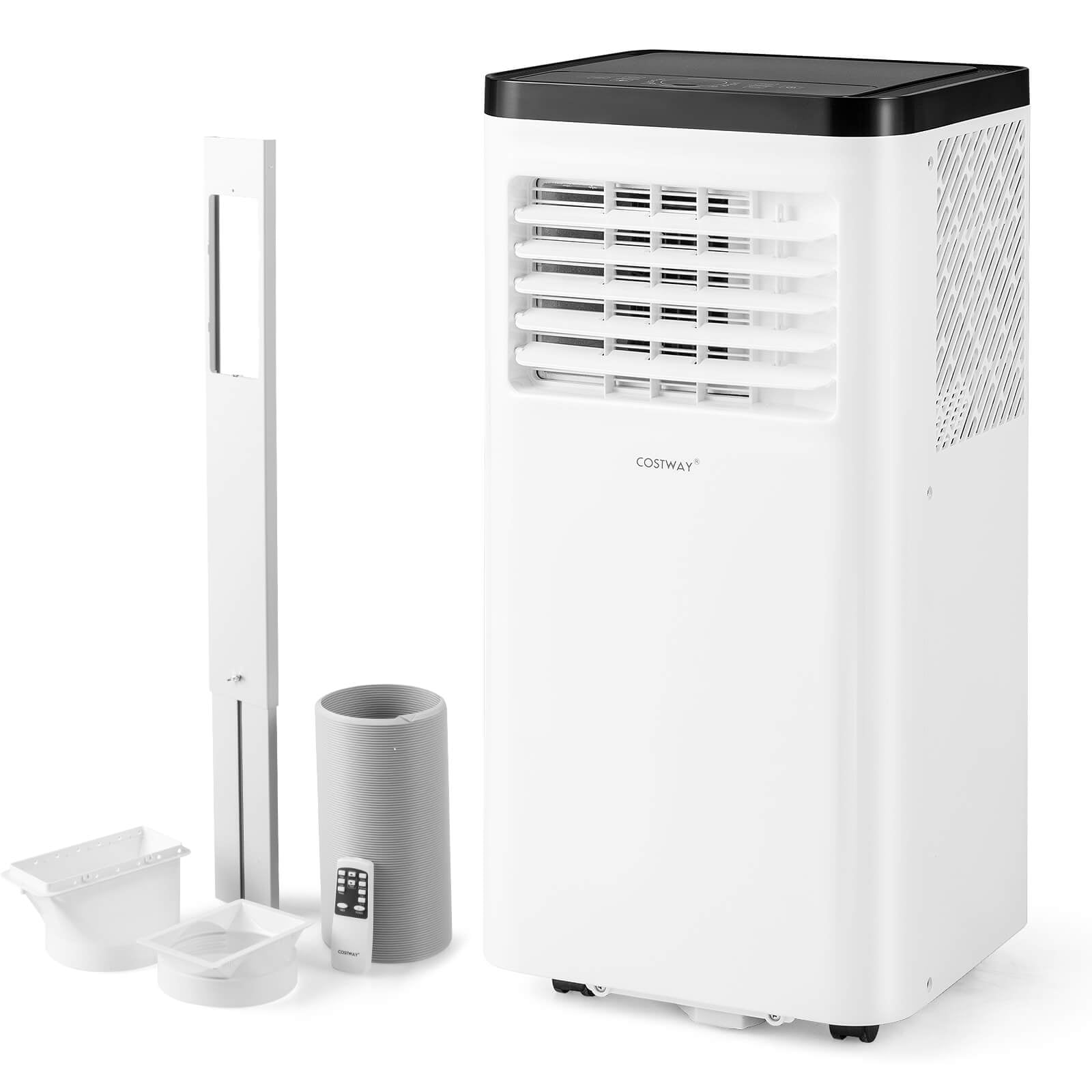 Costway climatiseur portable 10000 BTU avec ventilateur et déshumidificateur, télécommande