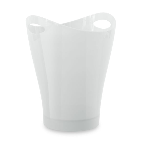 Umbra Garbino® Can. Corbeille Garbino®, 9 Litres, Plastique, Coloris Blanc Brillant, 25Cm De Diamètre Et 33Cm De Haut.
