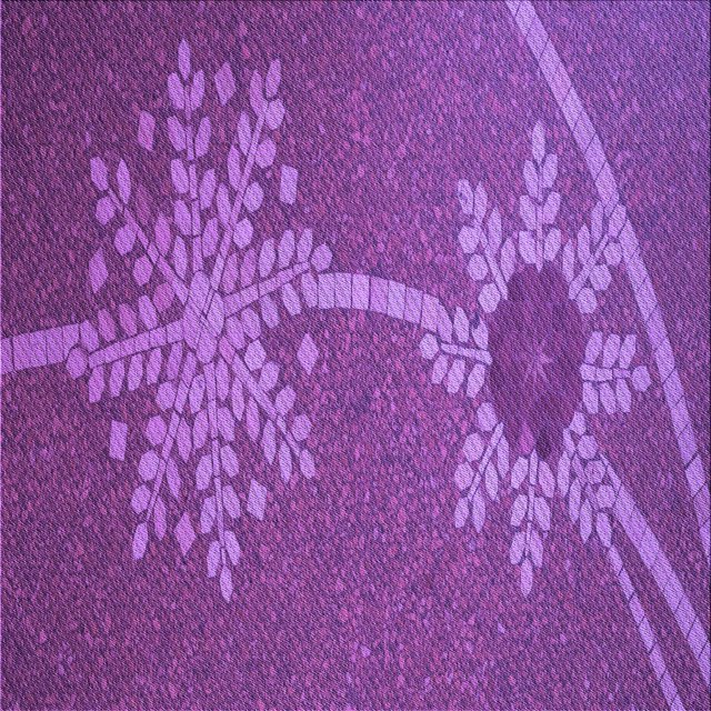 Ahgly Tapis d'Intérieur Lavable en Machine Carré Transitionnel Violet Cramoisi, 8 Pieds Carré
