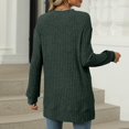 thumbnail image 4 of yoeyez Tunique en Tricot pour Femmes, Chandails à Manches Torsadées Patchwork, Col Ras du Cou Raglan, Chemises à Manches Longues, Hauts Mode Automne 2024, Vert Armée, TG, 4 of 6