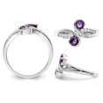 thumbnail image 4 of Bague en Argent Sterling avec Améthyste et Topaze Blanche de 7/10 Carat (ctw), 4 of 4