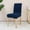 Dark Blue, variant on Stretch Dining Chair Slipcovers Full Cover Elastic Seat Protector with Leaf Pattern Washable Fabric for Home Wedding Banquet