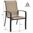 thumbnail image 2 of Costway Set of 4 Patio Dining Chair stackable Camping Garden Deck No Assemble, 2 of 9