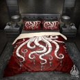 thumbnail image 1 of Red Gothic Bed Cover, Duvet or Comforter, Bloody White Goth Bedding Set,, 1 of 7