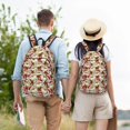 thumbnail image 4 of Vsdgher Christmas Hat bear Print Canvas Backpack Travel Rucksack Unisex Knapsack 15.7/17.7Inch Laptop Backpack for Work,College-Small, 4 of 5