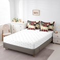 thumbnail image 4 of YST Ensemble de Literie Géométrique Moderne 7 Pcs Rouge Brun Noir Rayures Ensemble de Couette Taille Simple Cercles Rétro Tourbillons Décoration de Chambre Texture Abstraite Art Coloré pour Enfants Adultes, 4 of 5