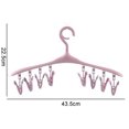 thumbnail image 1 of ZheElen Plastic Clothes Hanger Coat Hanger Laundry Storage Drying Hanger with 8 Clips, 1 of 9
