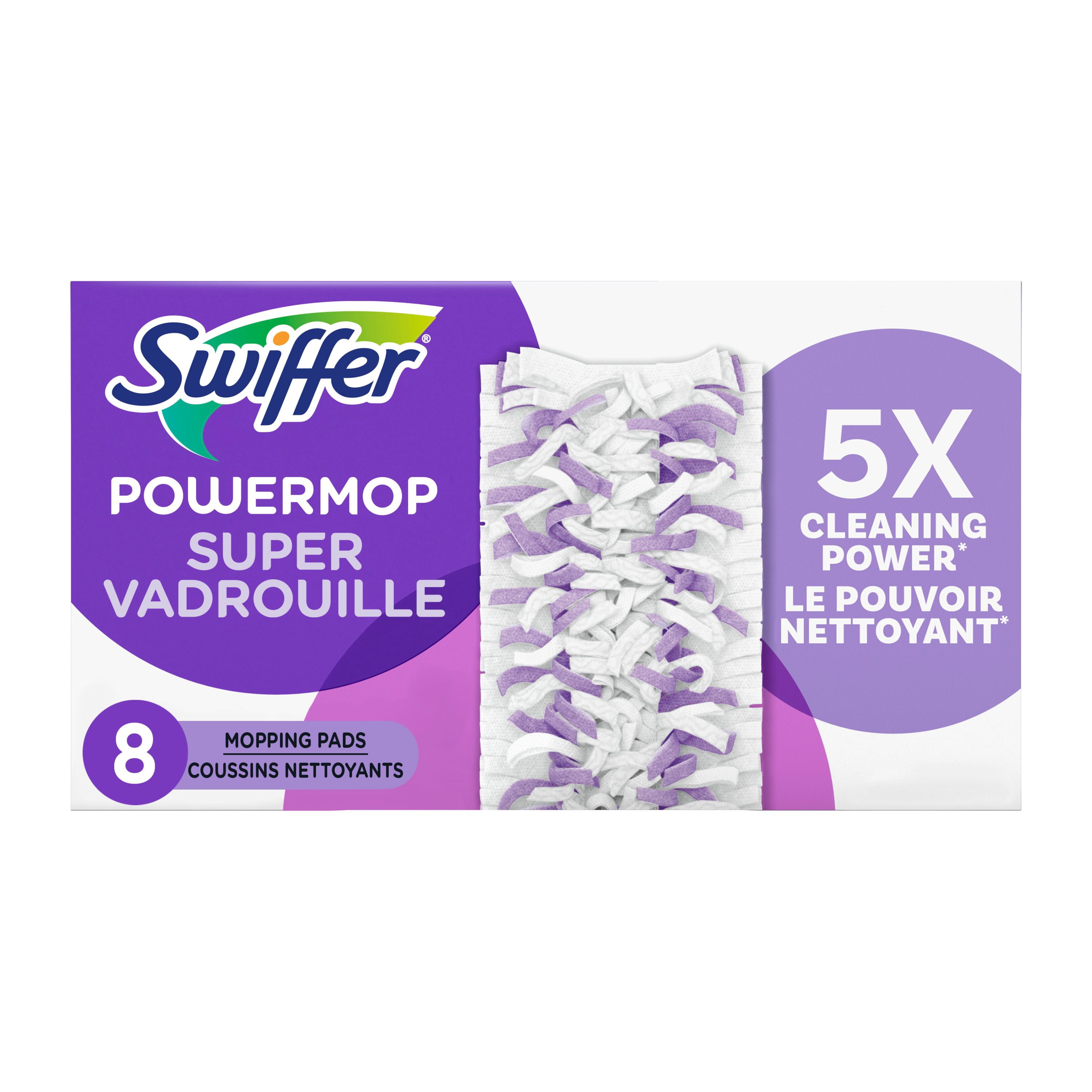 Swiffer PowerMop Multi-Surface Mopping Pad Refills for Floor Cleaning, 8 count