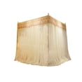 thumbnail image 3 of Bowayaoa Princess Style Bed Canopy Mosquito Net, Three-Door Palace Design Floor-Length Drapes, Soft Polyester Lace Netting for Bedroom Decoration, 3 of 7
