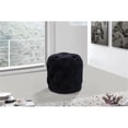 thumbnail image 2 of Meridian Furniture Harper Contemporary Velvet Ottoman/Stool in Black, 2 of 4