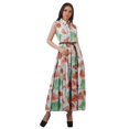 thumbnail image 1 of Moomaya Robes Chemises à Col pour Femmes Imprimées en Rayonne à Boutons Robes Maxi pour Femmes, 1 of 4