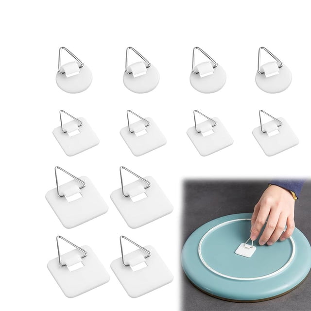 Self-adhesive Picture Hangers Nail-free Triangular Sticky Hook Picture Hangers T8Q7