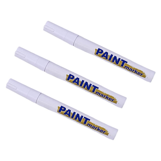 CHOK 3 Pcs Stylos de Retouche Automobile Marqueurs Industriels Étanches Métal