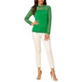 thumbnail image 2 of INSPIRE CHIC Blouses Décontractées pour Femmes à Col Rond en Dentelle Florale à Manches Longues en Chiffon, 2 of 5