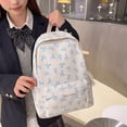 thumbnail image 4 of Bow Backpack Cute Preppy Daypack for Teen Girls College Travel Bookbag Stylish Large Capacity Rucksack, 4 of 7
