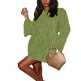 thumbnail image 1 of Ladies‘ Chic Dress with Long Sleeves and  Neckline, 1 of 9