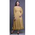 thumbnail image 2 of Bimba Ocean Ladies Bishop Sleeve Round Neck Ruffle Maxi Smocked WaistDress-X-Large, 2 of 5