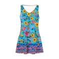 thumbnail image 4 of Ovzne Robes d'Été pour Femmes 2025 Robe Mode d'Été pour Femmes avec Poche Imprimée Sans Manches Col en V Robe de Printemps Imprimée Liquidation, 4 of 5
