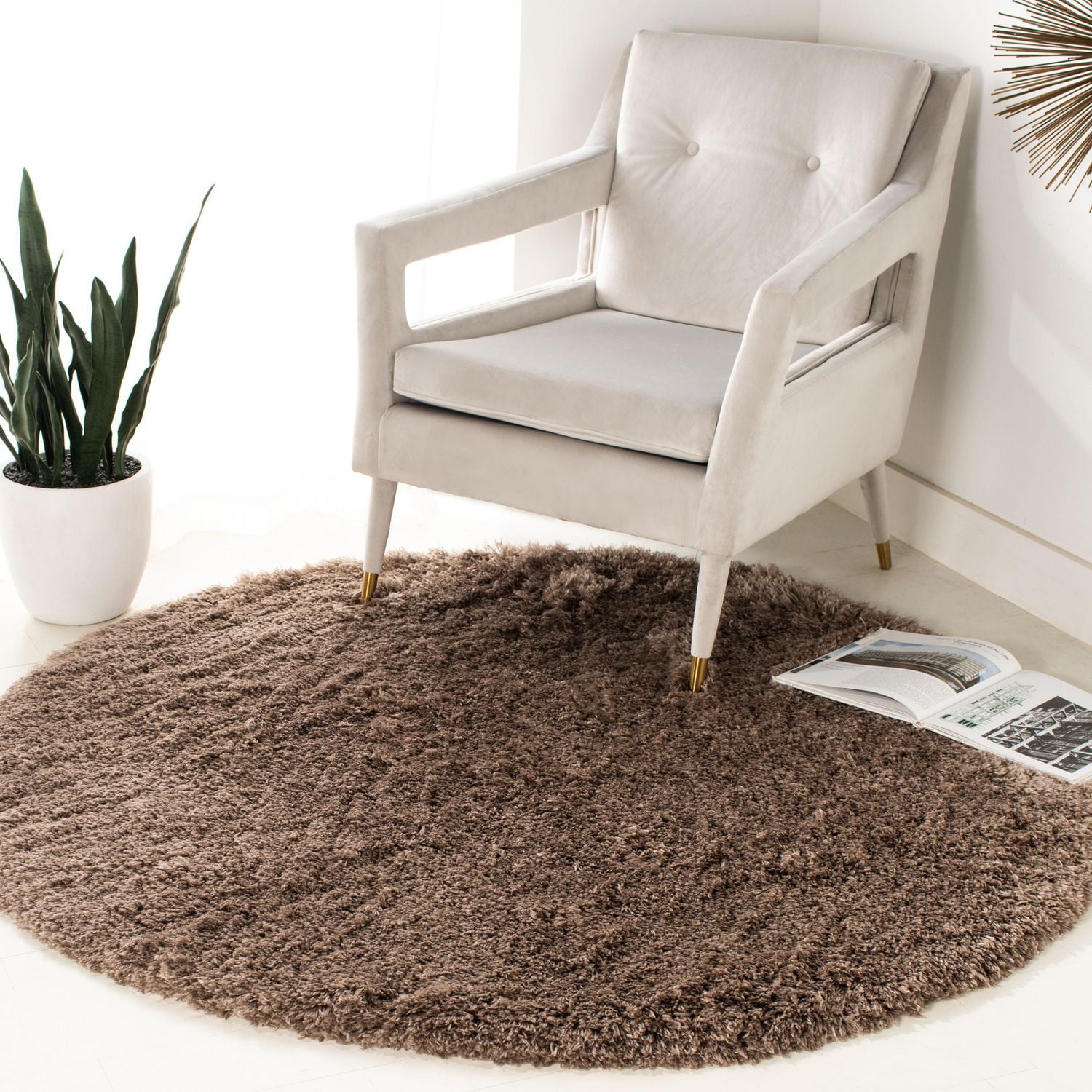 SAFAVIEH Polar Abbot Solid Extreme Plush Shag Area Rug