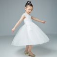 thumbnail image 2 of B91xZ Robe d'Été Sans Manches pour Tout-Petite Fille Tunique Basique Tenue de Jeu Robes Chemise, Beige 8, 2 of 4