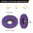 thumbnail image 2 of Unique Bargains 5pcs Strip Discs Stripping Wheels 4-1/2'x7/8' Rust Remover Abrasive Discs for Remove Paint Coating Rust, Purple, 2 of 6