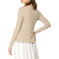 thumbnail image 3 of Allegra K Juniors Tie Open Front Long Sleeve Knit Metallic Ruffled Crop Cardigan, 3 of 6