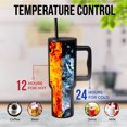 thumbnail image 4 of Gobelet en Acier Inoxydable de 40 oz avec Couvercle à Paille – Rétention Chaude et Froide de 24+ Heures, Conception Étanche au Quart de Tour, Compatible avec Porte-Gobelet – Noir Jais, 4 of 10