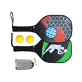 thumbnail image 2 of jinwen Wood Pickleball Paddles Kit Portable Beginner Racket for Child, Teens and Adults Mixed Color, 2 of 9