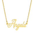 thumbnail image 1 of KISPER 18K Gold Plated Stainless Steel Personalized Name Pendant Necklace, Angela, 1 of 6