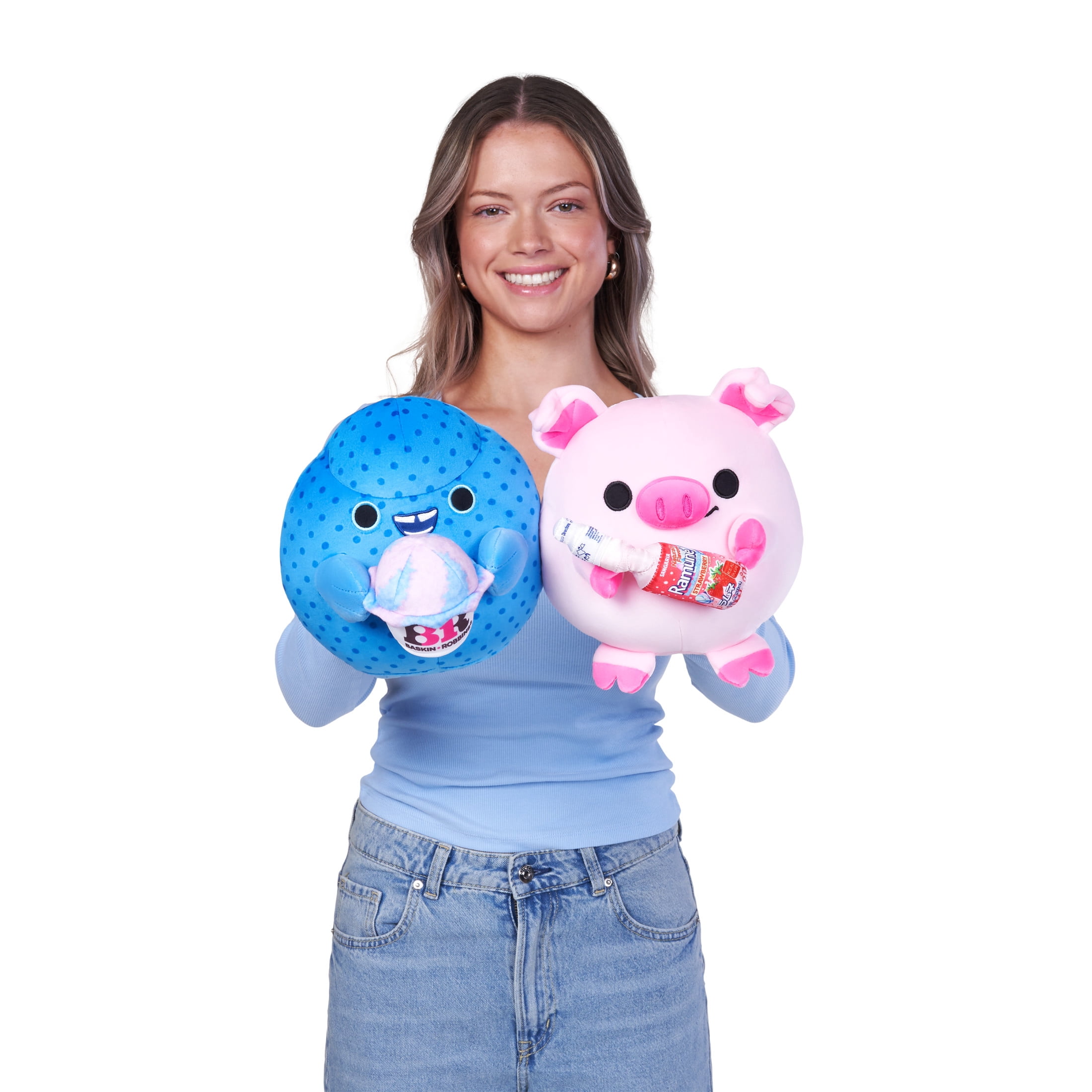 Snackles Peluche série 3 8 pouces sous licence de ZURU (BlueParrotfish w/Baskin Robbins) de ZURU, Peluche avec licence accessoires Snack Brand