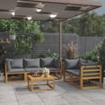 thumbnail image 1 of vidaXL 6 Piece Garden Lounge Set with Cushion Solid Acacia Wood, 1 of 12