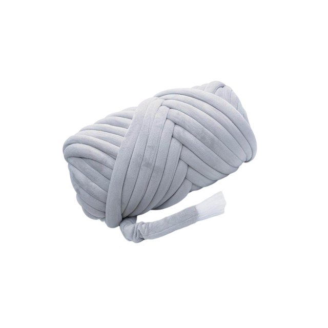Chunky Yarn Durable Comfortable for Crocheting Hand Knitting Throw Pillow DIY Weaving Gray