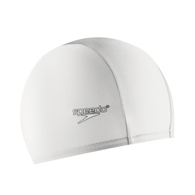 Speedo Unisex Adult Comfort Swim Cap Fabric - White, One Size
