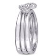 thumbnail image 4 of Miabella 1/6 Carat T.W. Diamond Sterling Silver Stacking 3-Piece Ring Set, 4 of 5