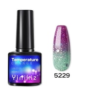 HHBEAUTY Color Changing Gel Nail Polish, Glitter Temperature Change Gel Polish Red Hot Pink Blue Long Lasting Nail Polish U V Set for Manicure and Nail Art, DIY at Home, Salon-Quality