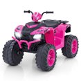 thumbnail image 1 of Gymax Kids Ride-On ATV 24V Battery Powered Electric Vehicle w/ Wireless Connection Music Radio Pink, 1 of 9