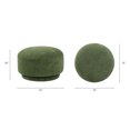 thumbnail image 2 of Fuji 15" Mushroom Footstool Ottoman with Moss Green Fleeced Teddy Fabric, 2 of 7