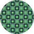 thumbnail image 1 of Ahgly Company Tapis d'Intérieur Ronds Transitionnels Lavables à la Machine, Vert Sarcelle Profond, 4 Pieds Rond, 1 of 7