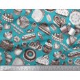 thumbnail image 3 of Soimoi Poly Georgette Fabric Cupcake,Donut & Cookies Food Print Fabric by Yard 52 Inch Wide, 3 of 3