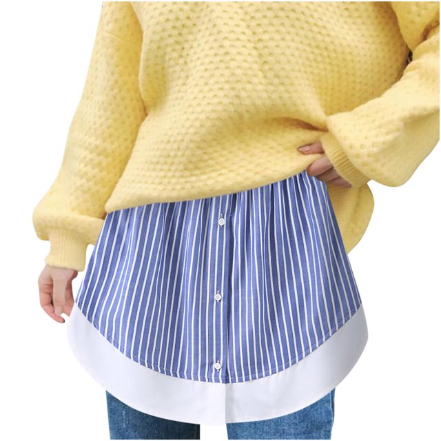 Birdeem Womens Layered Tiered Sheer Stripe Printing Extender Half Slip Plus Size Skirt